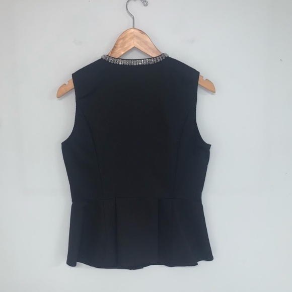 Phillip Lim Peplum Beaded Collar Rhinestone Blouse Top - Picture 6 of 6